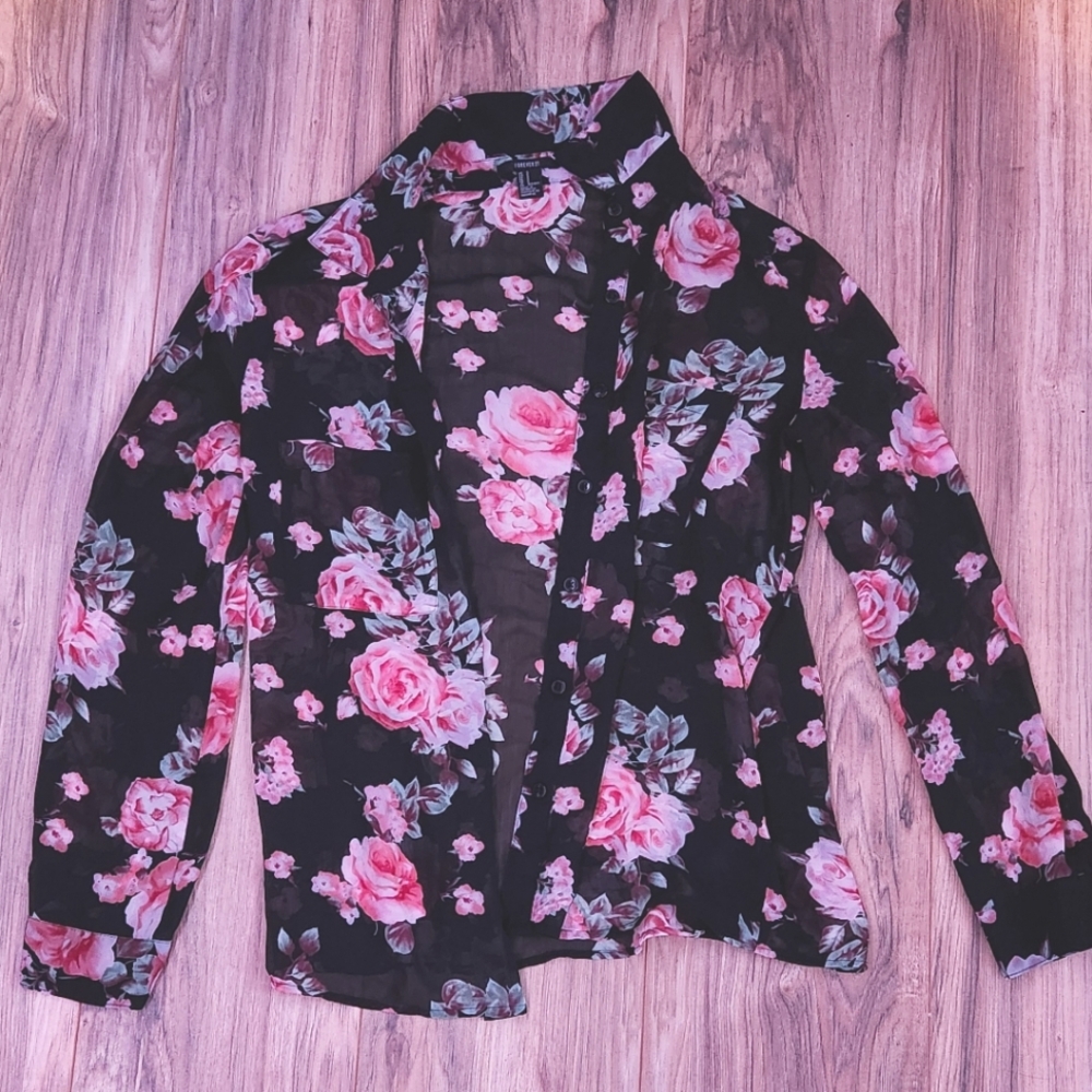 Mesh Forever 21 button up